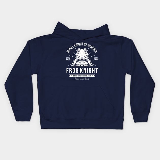 Frog Knight Kids Hoodie by Alundrart